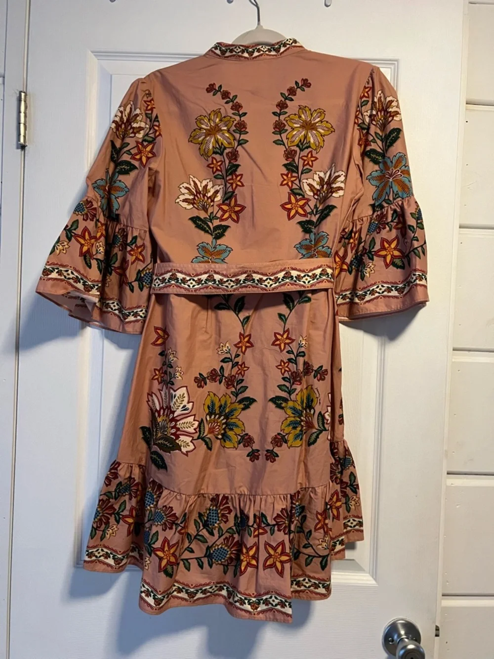 FARM RIO Pink Garden Delight Belted Mini Dress (size small - NWOT) - Picture 9 of 14